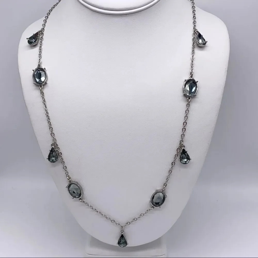 Chico’s Crystal Station Long Necklace